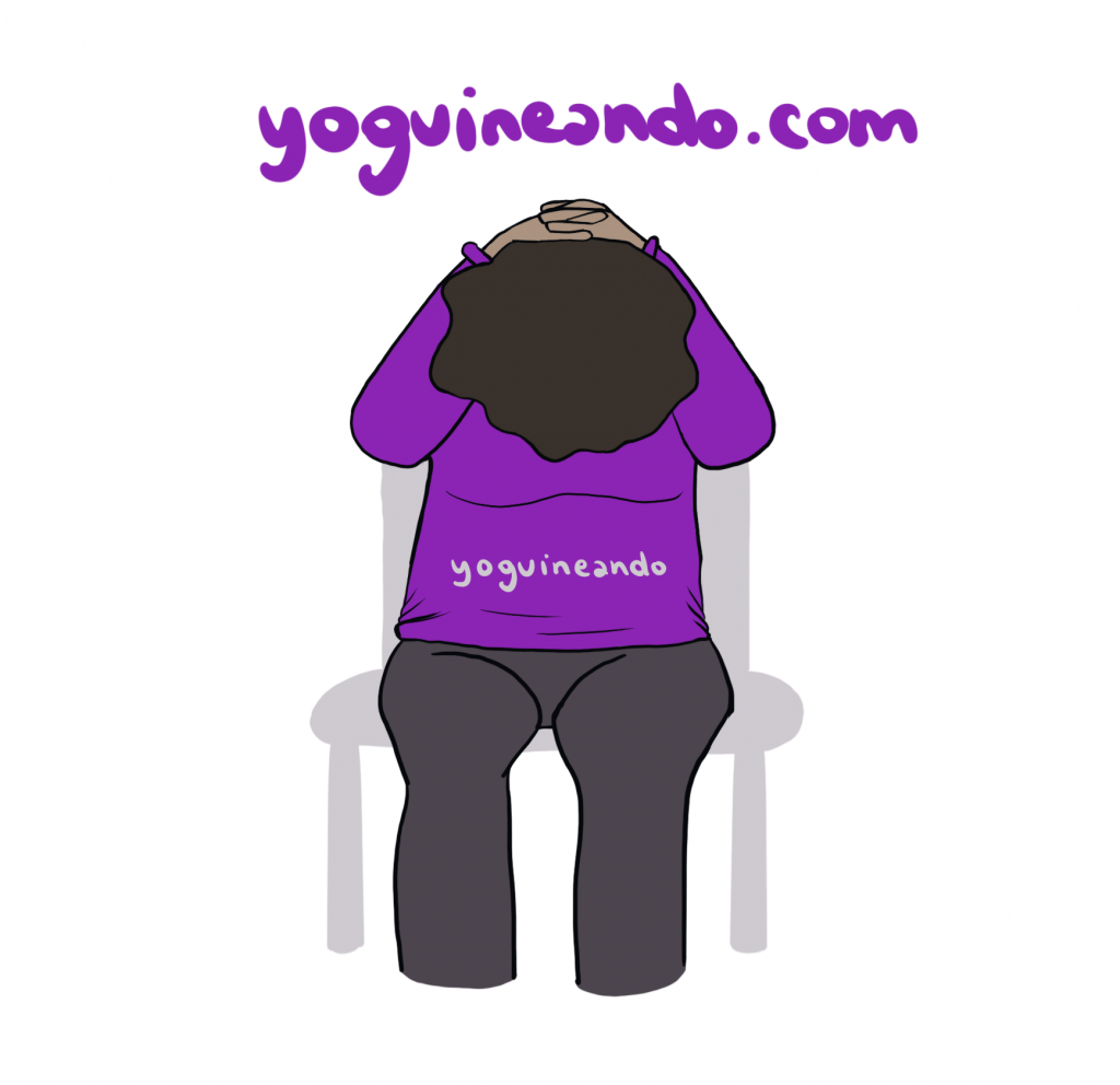 ilustracion blog para hacer 5 posturas de yoga sobre tu silla de trabajo una postura